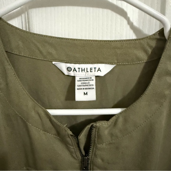 NWT Athleta Green Olive Jumpsuit with Zipper Front - Picture 6 of 6